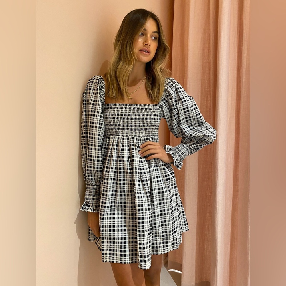 Faithfull The Brand Delano Mini Dress In Milana Check